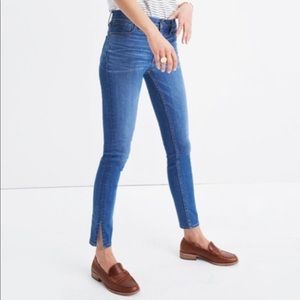 Madewell 9” high rise skinny jeans, size 28